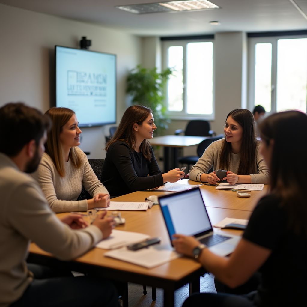 Taller de bienestar financiero con participantes diversos