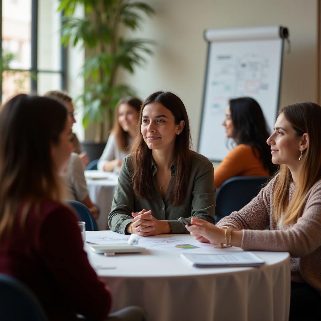 Personas en taller de bienestar financiero