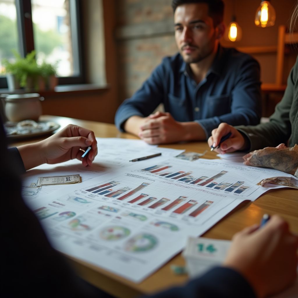 Personas analizando comportamiento financiero